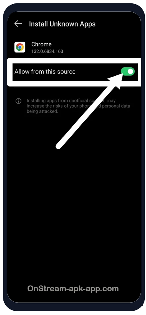 Enable Unknown Sources for Android APK
